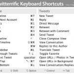 New dashkard: Twitterrific Keyboard Shortcuts